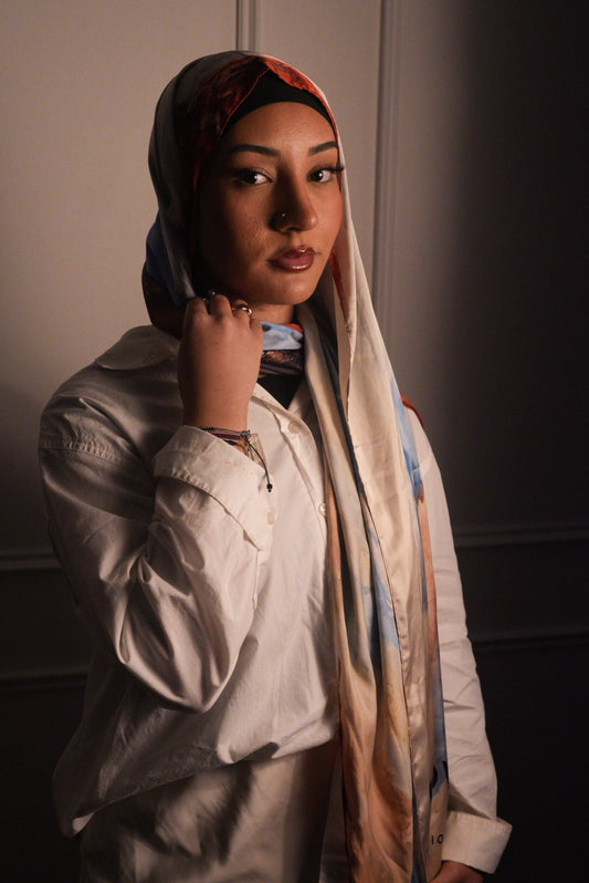 Foulard Satin de soie Juwayriya